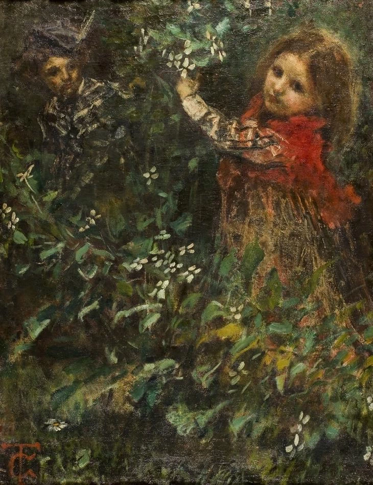 Tra i fiori - Ritratto di bambini che giocano, Civico Museo d'Arte Moderna e Contemporanea, Castello di Masnago